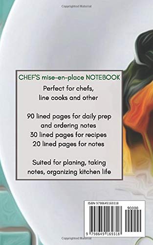Chef's mise-en-place Notebook: Daily Notebook for Chefs (Notebooks for Chefs) - Image 2