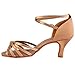 Zerone Soft Comfortable Latin Dance Cha Cha Shoe for Women with Imported Satin Fabric and Leather (38)