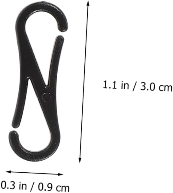 200Pcs Plastic Spring Hooks for Lanyards Hat Accessories Windproof Use Small Snap Clips for Fishing Camping and Outdoor Activities