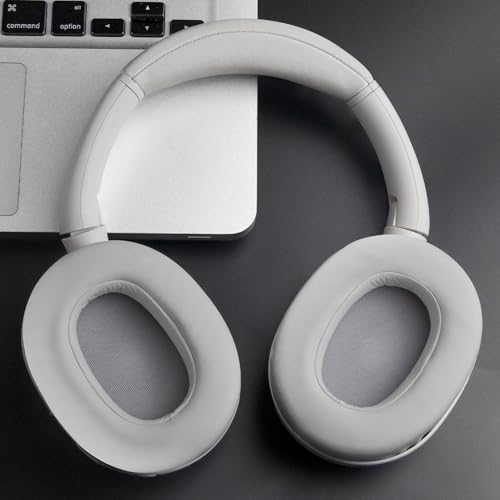 Image of SOULWIT Protein Leather Replacement Earpads for Sony ULT WEAR /WH-ULT900N (WHULT900N) Over-Ear Noise Canceling Headphones, Ear Pads Cushions with Noise Isolation Foam - ULT WEAR PL White