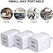 FiveBox Charger Block, USB Wall Charger, 3Pack Dual Port 2.1Amp Fast Charger Brick Base Adapter Charging Cube Plug Box for iPhone 16e 16 Pro Max 15 14 13 12 X 6 6S 7 8 Plus, iPad, Samsung, Android