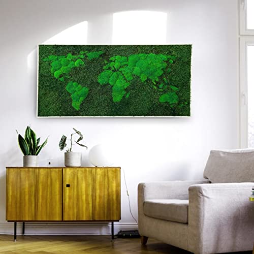 Nahuaa 4.3 Sq.ft Preserved Moss, Natural Green Moss Preserved Moss Bulk For Moss Wall Decor, Moss For Potted Plants Floral Arrangement Easter Table Decor #TOP4