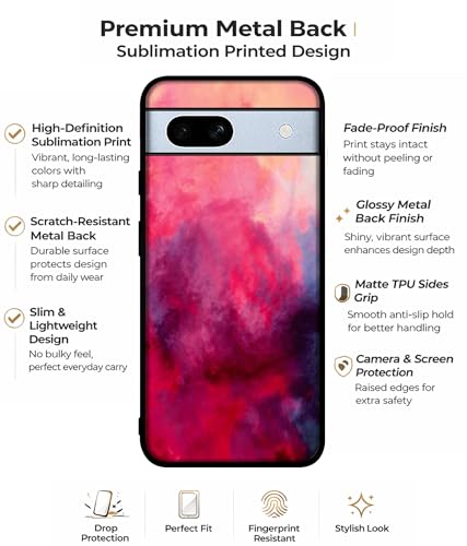 Image of Holi Color Design Premium 2D Printed Metal Back Case Cover for Google Pixel 7A 5G