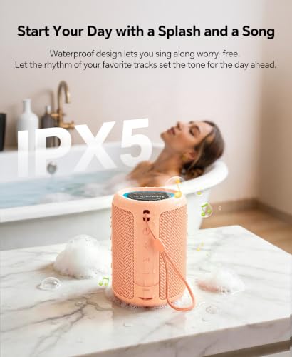 Image of Portable Bluetooth Speaker Beach Essentials: IPX5 Waterproof for Outdoor /Powerful HD Sound /Dynamic Light /All Day Playtime /Wireless BT 5.3 /TWS Pairing, Travel|Camping|Pool Accessorie, School Supplies