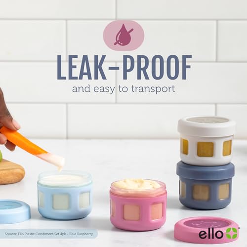 Ello 620-6717-931-4 Reusable Condiment Containers 4Oz Each With Screw-On Leak Proof Lid 6 Pack | Perfect For Salad Dressing Sauce Dips Lunchbox Picnic Travel Bento Box thumb #4