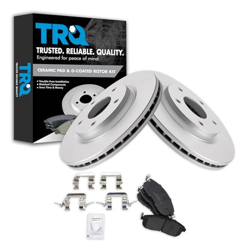 TRQ Front Brake Pad & Coated Rotor Kit Premium Ceramic for Nissan Sentra Brand