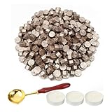 LICQIC Siegelwachs Set, Siegellack Set mit 300 Stück Sealing Wax, 1 Schmelzlöffel, 3 Teelichte, Wachsperlen Siegel für Einladungen, Karten, Umschläge, Weinpakete, Geschenkverpackungen