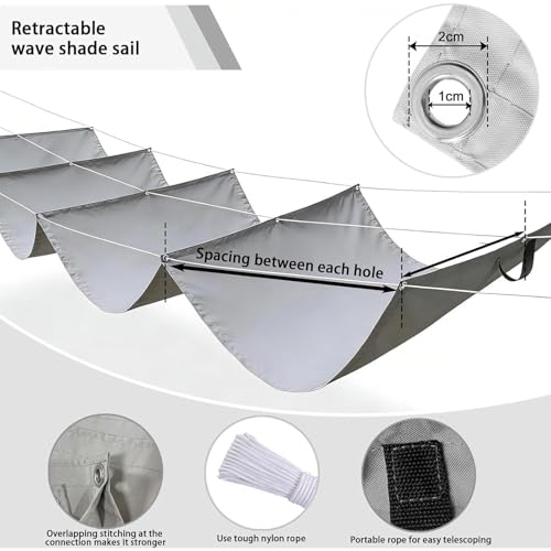 Vela de sol y sombra de alta resistencia para cubiertas exclusivas 5