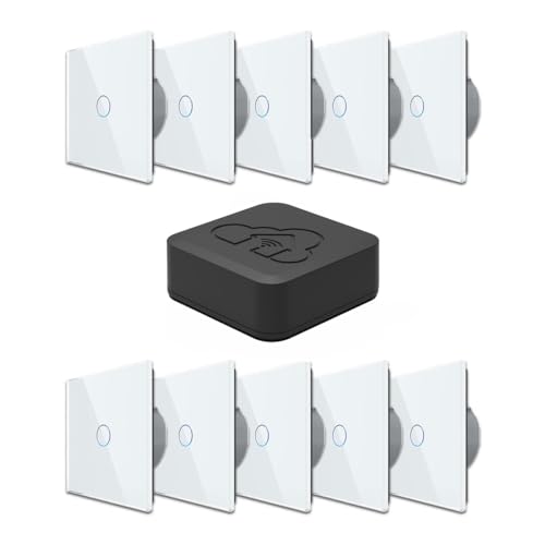 Livolo Starter parket-3 – Sistema de iluminación inteligente con interruptor y apertura, color blanco, control por voz Alexa Cloudbox Wlan everhome Touch