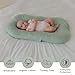 Aila + Aiden Baby Lounger | Organic Cotton Infant Lounger | Adjustable & Portable Floor Lounger | Supervised Use | Soft, Breathable, Washable Cover - Snuggle Collection - (Sage)