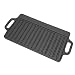 Nieprzywierająca Patelnia Grillowa do Grilla, Ulepszona, Odwracalna, Aluminiowa Patelnia z 2 Palnikami z Uchwytami, Przenośna do Wewnętrznej Płyty Kuchennej Outdoor Camping BBQ(40x20CM)