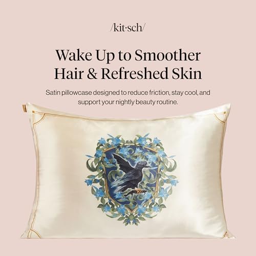 Kitsch & Harry Potter Satin Pillowcase W/Zipper - Size 19x26, Ravenclaw - image 2