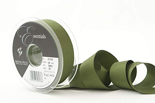 Berisfords Cinta de grogrén, Verde, 25 mm