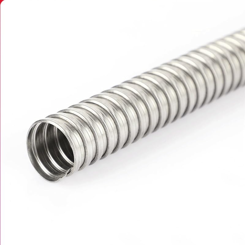 Manguito de Tubo Flexible de Cable de Manguera roscado de Tubo de Metal de Acero Inoxidable 304 de 1m de Longitud, for Piezas de Bricolaje de Manguera de protección(75mm)