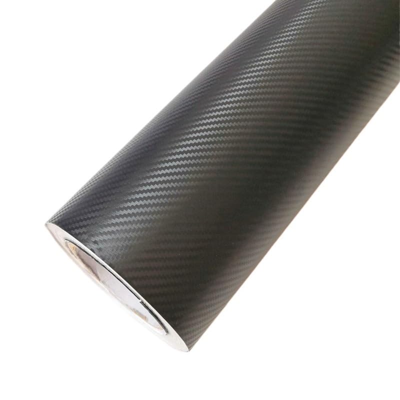 Taśma samoprzylepna winylowa Carbon Fibre, Winylowa folia samochodowa 3D z włókna węglowego czarna 30x(200-1000) cm(30cmx10m)