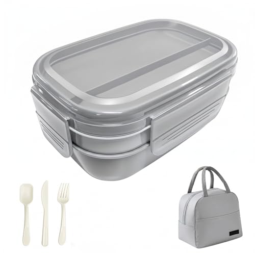 Grey Adult Bento Lunch Box | Leakproof Microwave Safe Food Container by XWENCLIANG - Used condition - CA$15.32
