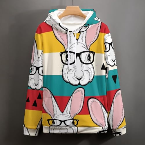 Sweats À Capuche Manche Longue UMENG avec imprimé graphique moderne taille S - 4