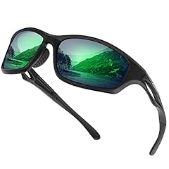 Black Matte Frame With Green Lens