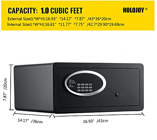 Hotel Safes 1.0 Cubic Feet Steel Security Safe Box Home Security Electronic Lock Box Cabinet Safe- Secure Cash, Jewelry, Id Documents (Style B) #TOP4