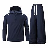 Sportanzug Herren Zweiteiler Hoodie Jogginghose Kordelzug Gefüttert