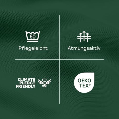 schlafgut Pure Spannbettlaken 180x200 cm Bio-Baumwolle Jersey, Green Deep – Ansicht 4