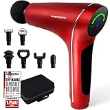 ✅ 𝗘𝗔𝗦𝗬 𝗨𝗦𝗘 𝗗𝗘𝗦𝗜𝗚𝗡: Ihr ultraleichtes Gewicht von nur 740 Gramm macht die Massage Gun extrem handlich – und die Steuerung der 10 Intensitätsstufen ist mit dem integrierten LCD-Display samt leuchtender Farben einfacher als je zuvor. Auf diese Weise behalten Sie alles Wichtige im Blick und jederzeit die volle Kontrolle über die wohltuende Entspannung beanspruchter Muskeln.
