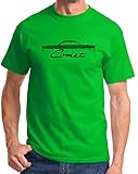 1964 Mercury Comet Hardtop Classic Outline Design Print Tshirt, Lime, Small