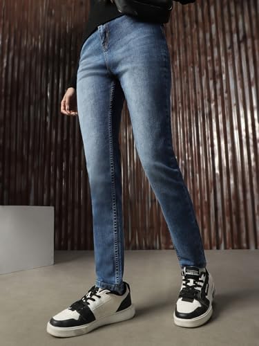Image of High Star Women Cotton Washed Skinny fit High-Rise Casual Jeans