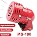 220VAC 110VAC 12VDC 24VDC Red Mini Metal Motor Siren Industrial Alarm Sound Electrical Guard Against Theft MS-190(DC 12V)