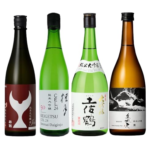 [酔鯨 桂月 土佐鶴 美丈夫]純米大吟醸4種飲み比べセット 720mL各1本 / 日本酒 セット 飲み比べ[近藤酒店]