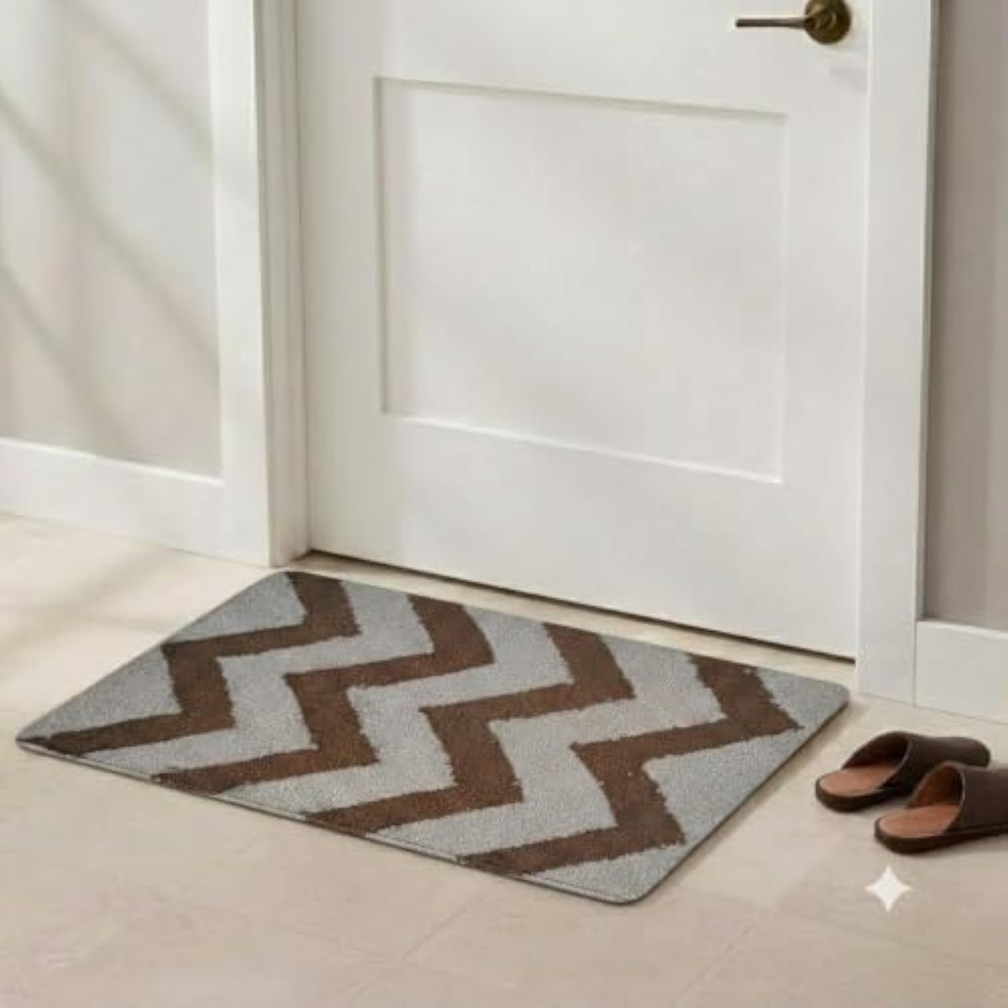 Modern Hand Tufted Pure Wool Luxury Floor Mat, Non-Slip