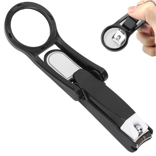 ZKGYUS Corta Uñas, Cortauñas Pies, Cortaúñas con Lupa de Acero Inoxidable para Personas Mayores, Cortaúñas Profesional que Reduce la Tensión Ocular, cortaúñas de acero inoxidable