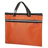 PATIKIL Waterproof Zipper File Bag, Documents Storage Zip Pouch, Orange