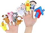 RIY 10Pcs Story Time Finger Puppets - Old Macdonald Had A Farm Educational Puppets Easter Basket Stuffers