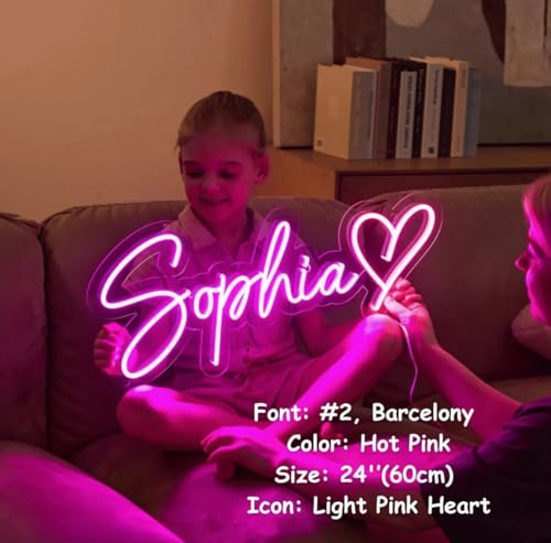 Image of Custom Neon Signs, Neon Sign Customizable for Wall Decor, Custom Name Sign Personalized Neon Sign for Wedding Birthday Party Christmas