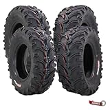 Kenda Bearclaw K299-25x8-12 Front & 25x10-12 Rear Tires for All Terrain (ATV), UTV,...