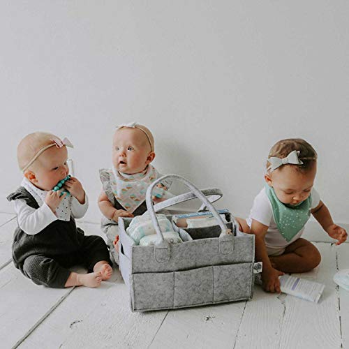 Parker Baby Diaper Caddy - Nursery Storage Bin and Car Organizer for Diapers and Baby Wipes - Gray, Regular by Parker Baby Co. - Image 8