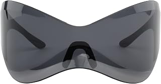 Y2K Sunglasses Wrap Around Futuristic Sunglasses Trendy for Men Women Shield Mask Visor Glasses