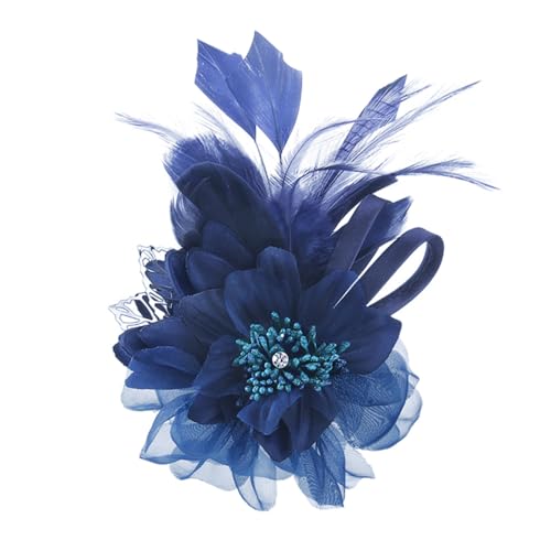 Image of Extra Large Flower Brooches for Women Lapel Pins Dainty Fabric Brooches Big Camellia Lady Flower Fascinator Hatpin Hair Clip for Wedding Prom Party Dance Banquet Ceremony Clothes Accessories Jewelry