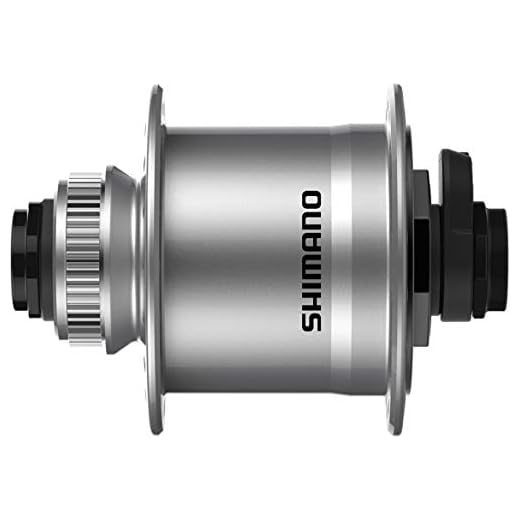 Shimano Nexus DH-UR708-3D Dynamo hub, 6v 3w, för mittlås-skiva, 32h, 15x100 mm axel, silver