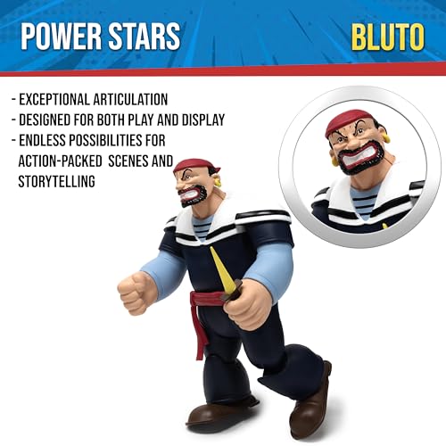 Boss Fight Studio Power Stars Bluto as Sindbad Action Figure – Retro Style Collectible Figurine from Popeye the Sailor Meets Sindbad the Sailor Color Animation with 7 Points of Articulation – 5” Scale by Boss Fight Studio - Image 3