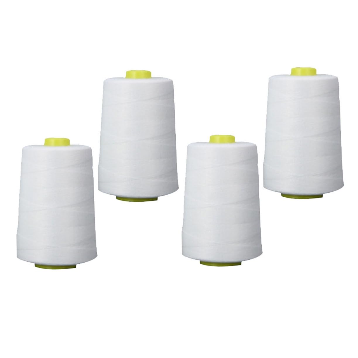 Lurrose 4pezzi Filo Poliestere Bianco Per Cucire Per Macchine Da Cucire e Cucitura Mano Per Progetti Di Sartoria e Decorazione Accessori Per Cucito e Filo Per Borse