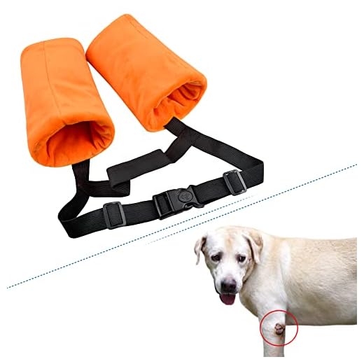 YUYUSO Dog Elbow Protector Fleece Elbow Sleeves with Cotton Pad for Dogs Prevent Injury (Large)