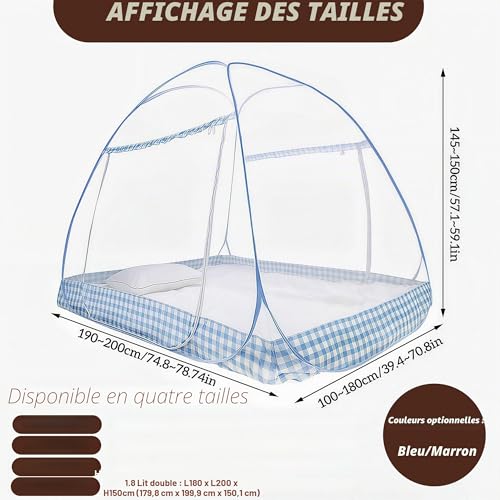 Moustiquaire de lit dôme pliable avec installation rapide - 4