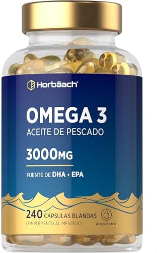 Omega 3 Capsules 3000mg Fish Oil | Super Strength EPA + DHA | 240...