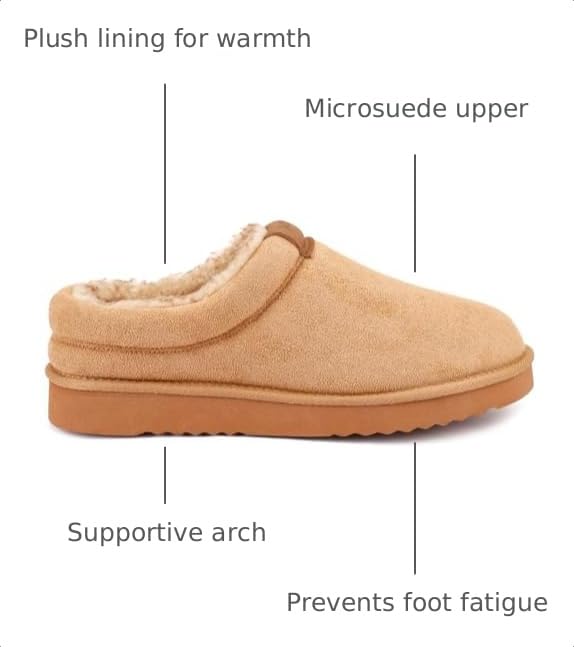 Image of Zizor Men's Fuzzy Cozy Slippers Microsuede Indoor Outdoor Home Comfy Winter Slip On Cute Warm Memory Foam Furry Shoes
