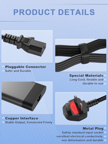 SLRIOYS 200W 150W Charger Compatible with HP ZBook Fury G7 G8 G9 G10 G11 Create/Firefly G8 G7 Power G7 G8 G9 G10 G11 ZBook 15v 15 17 G6 G5 G4 G3 ZBook Studio G3 G4 G5 G6 G7 G8 G9 Laptop - Image 4