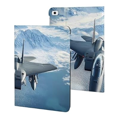 Aircraft Fighter Jet F-15 Ea-gles Flying Protective Case Compatible with iPad mini 1/2/3/4/5 (7.9in) Stand Cover Auto Sleep/Wake Cover
