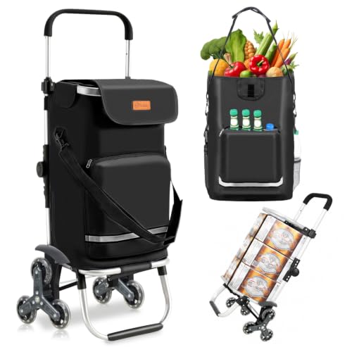 Sekey XXL Einkaufstrolley Treppensteiger mit 3 Rädern, Einkaufswagen