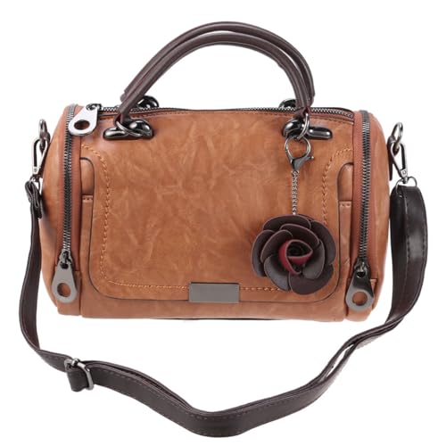 Sac à main femme forme oreiller marron en PU premium au design unique et chic